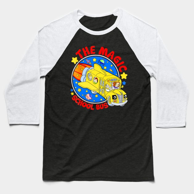 Funny Magic School Bus Take Chances Make Mistakes Get Messy Baseball T-Shirt by Art.Ewing